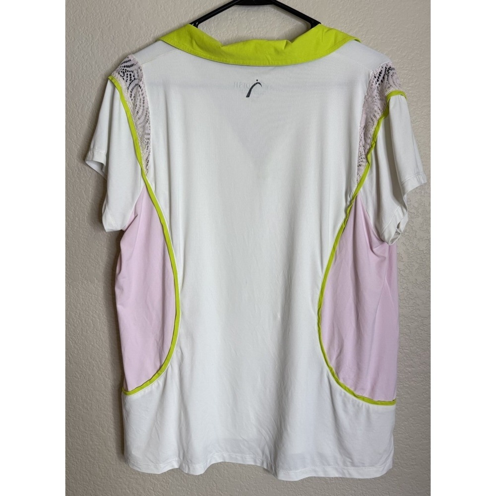 Swingdish Womens XL Colorful Embellished Top Shirt Golf Pickle Ball Preppy - Picture 2 of 7